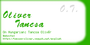 oliver tancsa business card
